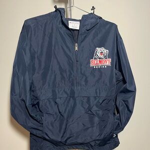 Champion Dark Blue Varsity Jacket with Belmont Emblem